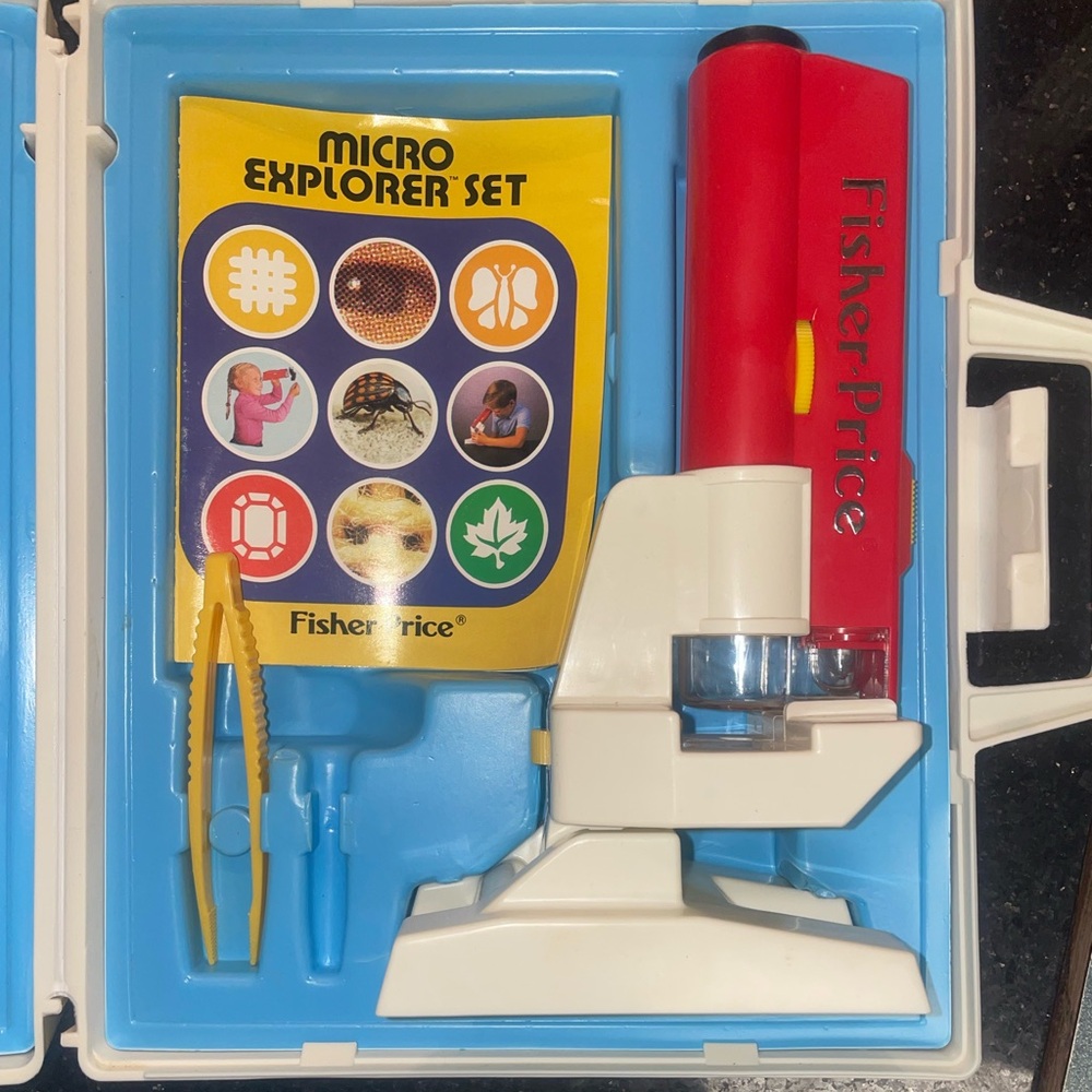 Vintage Fisher Price Micro Explorer Set 1970s Microscope Toy